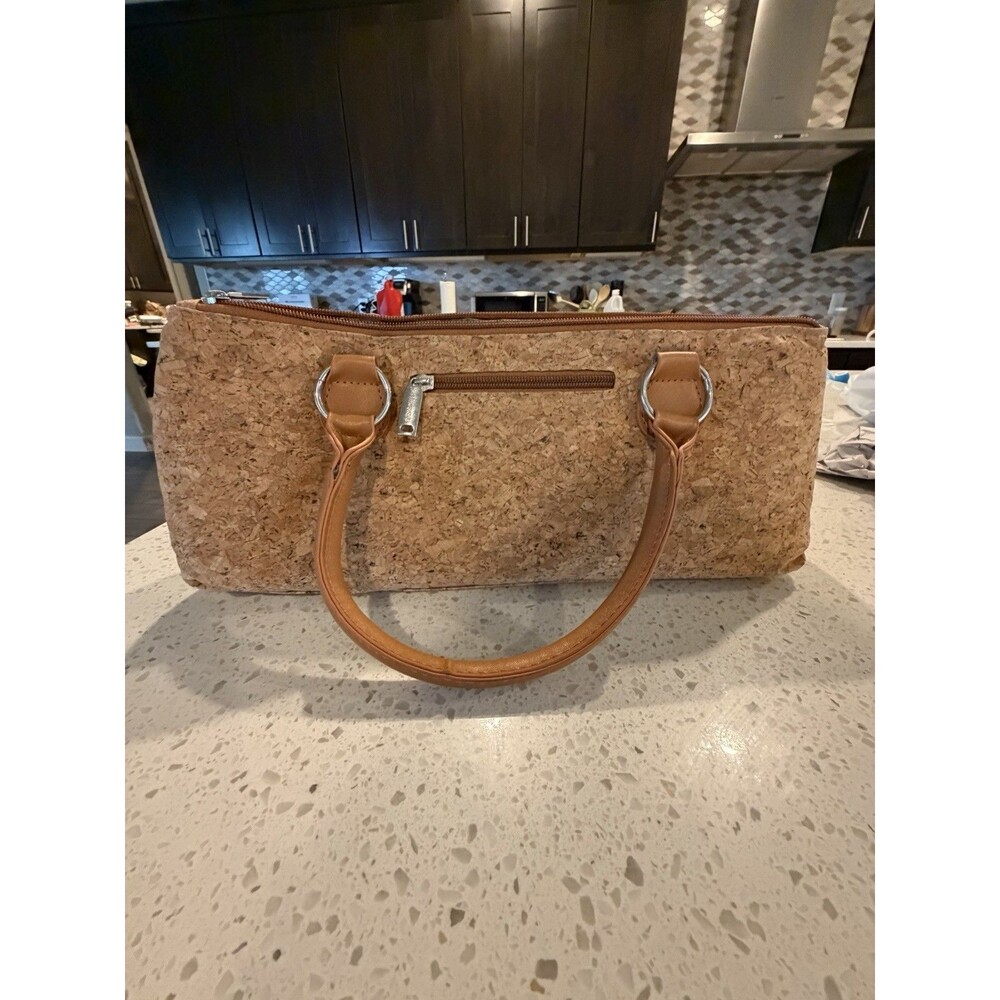 Chris's Stuff Insulated Wine Clutch Bag Cork Zip With Corkscrew